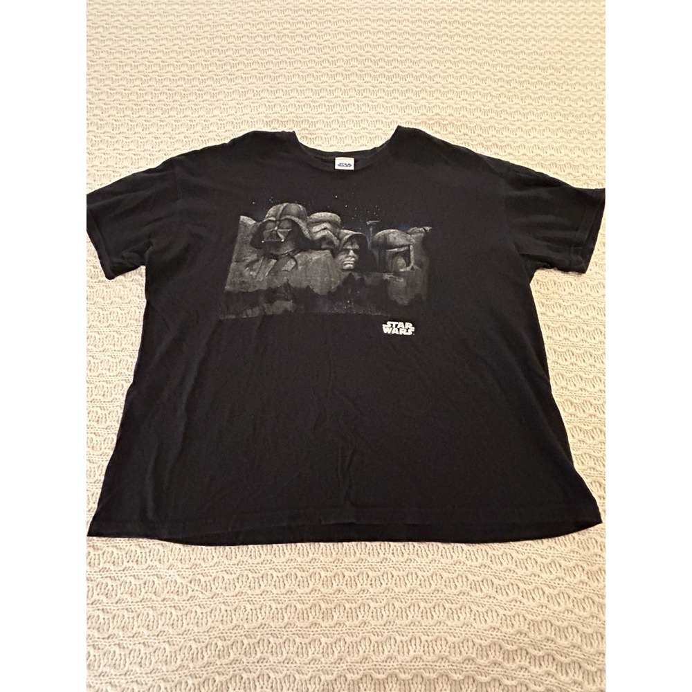 Star Wars Mount Rushmore Black Tee Shirt No Size Fits Like Men's Large‎